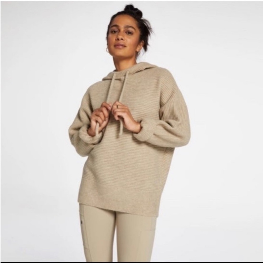 CALIA Ribbed Sweater Hoodie